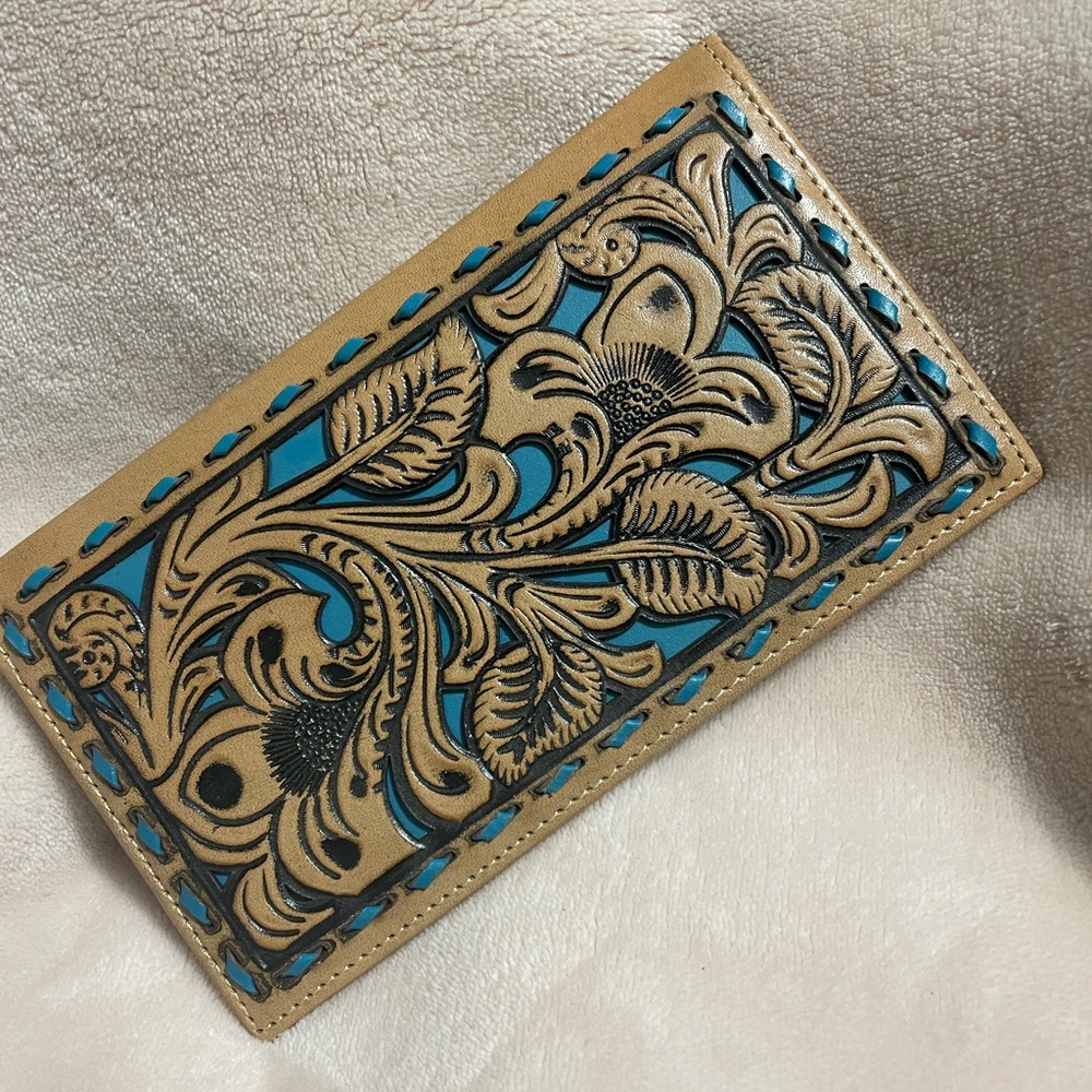Western Tooled Leather Wallet